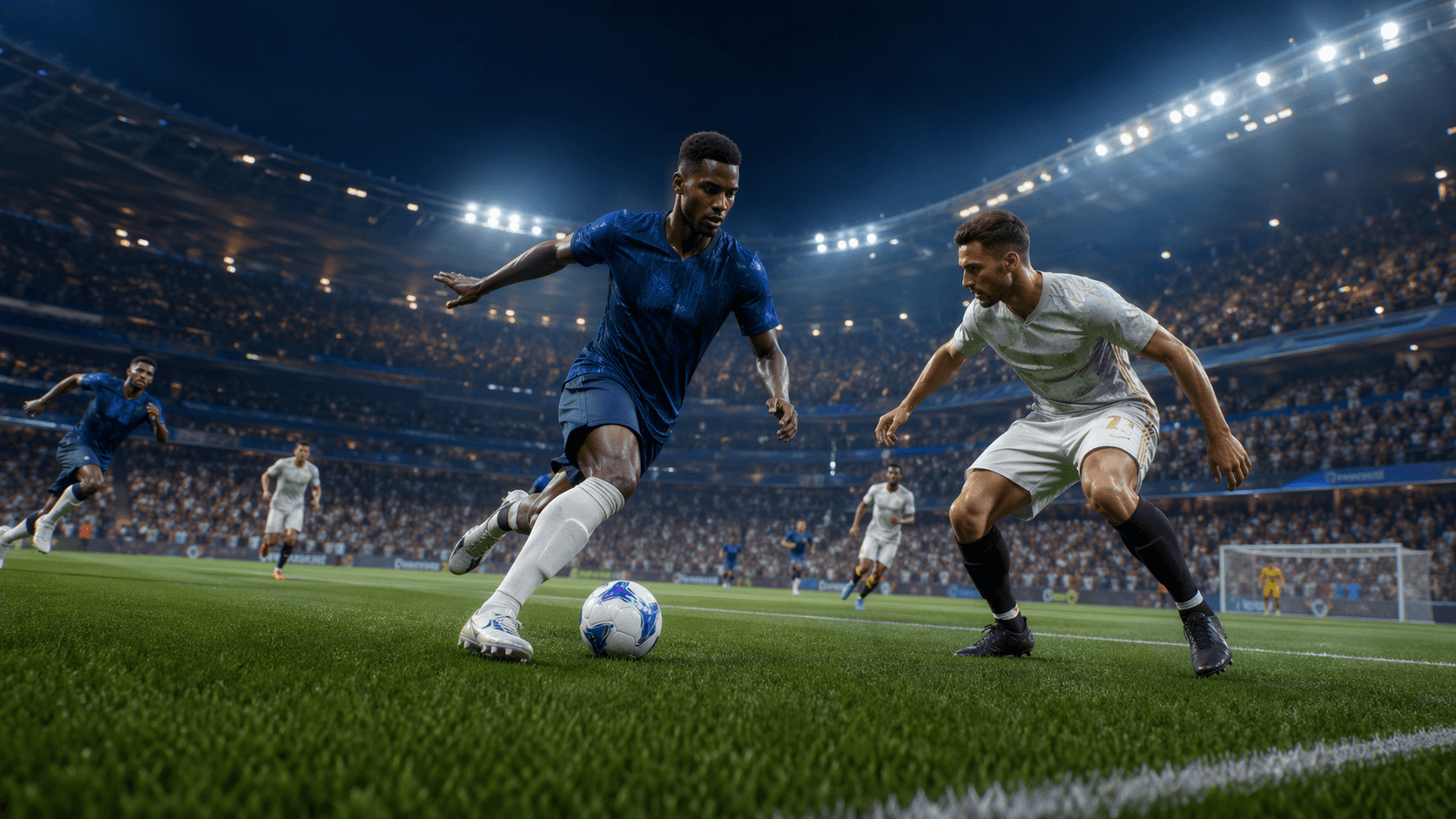 Competitive football game used for coaching and player development